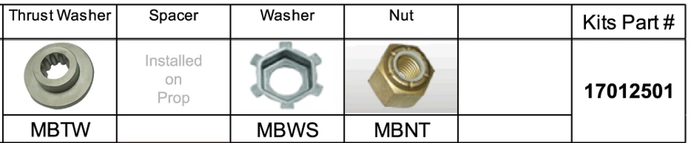 SOLAS MB-PKT Mercury Propeller Assembly Kit 9.9-25 HP 3 SOLAS MB-PKT Mercury Propeller Assembly Kit 9.9-25 HP